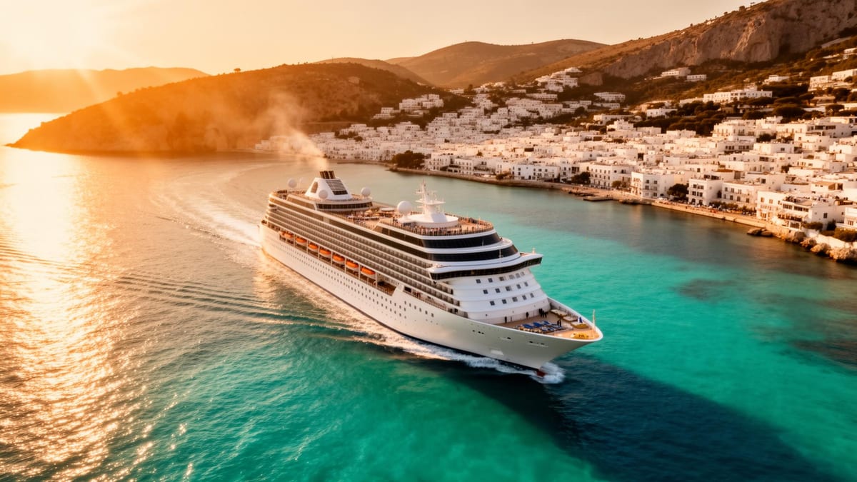 Kreuzfahrtschiff im Mittelmeer