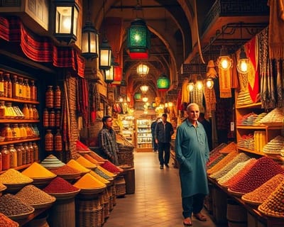 Traditioneller arabischer Gewürzmarkt im Souk